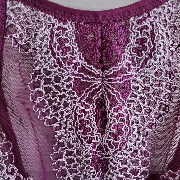 Victoria's Secret Sheer Burgundy Lace Bralette - Picture 8 of 16